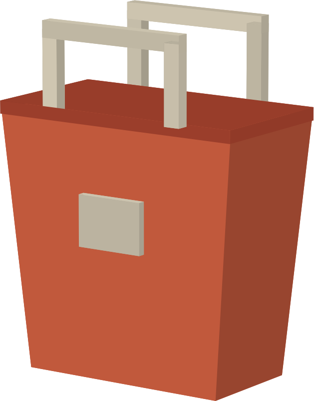 low-poly shopping bag