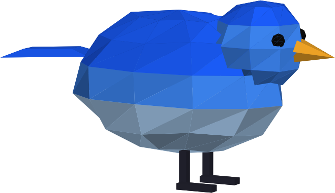 low-poly bird