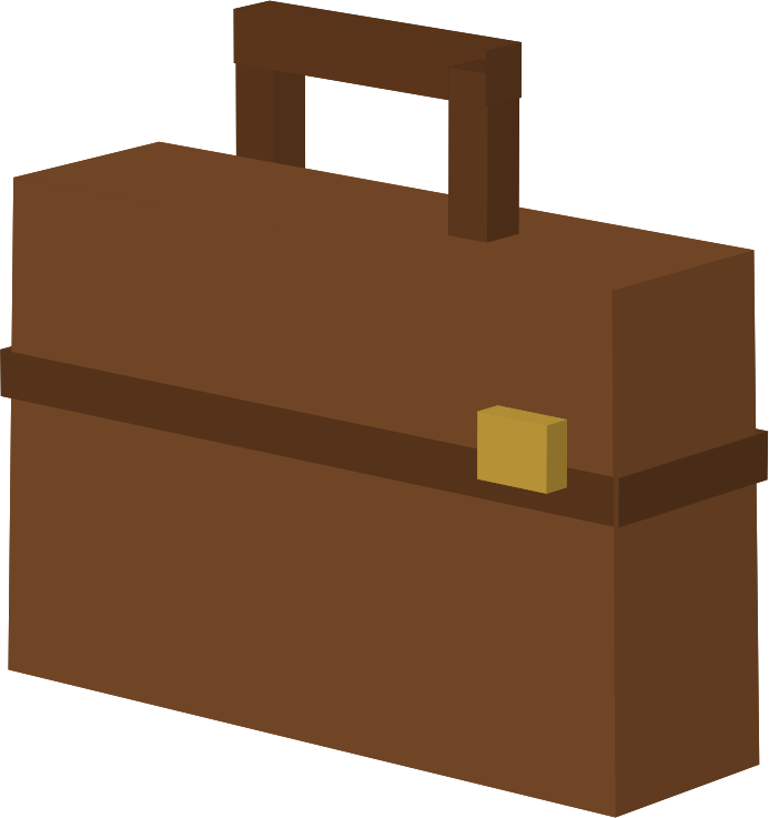 low-poly briefcase