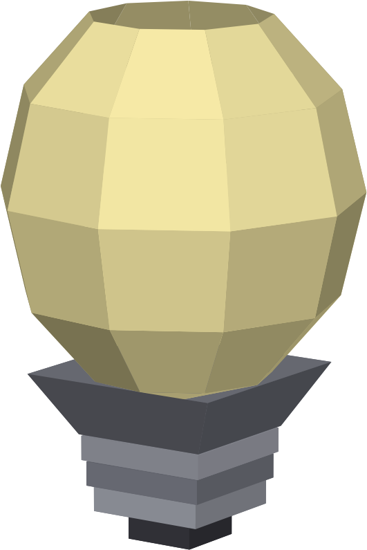 low-poly lightbulb