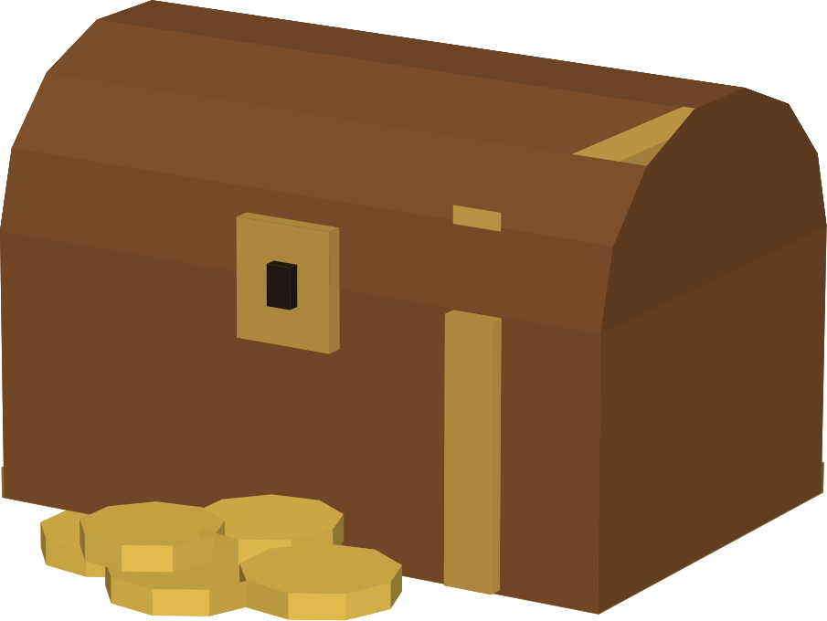 low-poly treasure chest